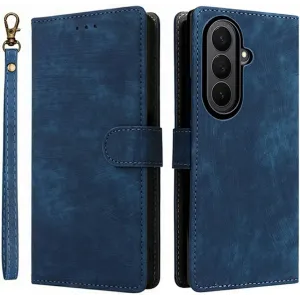 Coque portefeuille Phonesta Vintage Skin pour Samsung Galaxy Z Fold 7 - Bleu