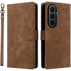 Coque portefeuille Phonesta Vintage Skin pour Samsung Galaxy Z Fold 7 - Marron