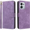 Coque portefeuille Phonesta Vintage Skin pour Oppo A6 Pro - Violet