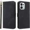 Coque portefeuille Phonesta Vintage Skin pour Oppo A6 Pro - Noir