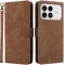 Coque portefeuille Phonesta Vintage Skin pour Xiaomi Poco F8 Pro - Marron
