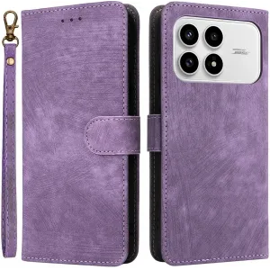 Coque portefeuille Phonesta Vintage Skin pour Xiaomi Poco F8 Pro - Violet