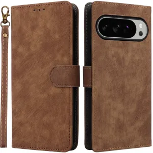 Coque portefeuille Phonesta Vintage Skin pour Google Pixel 10 Pro XL - Marron