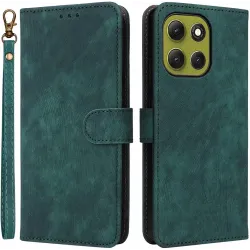 Coque portefeuille Phonesta Vintage Skin pour Motorola Moto G86 Power - Vert