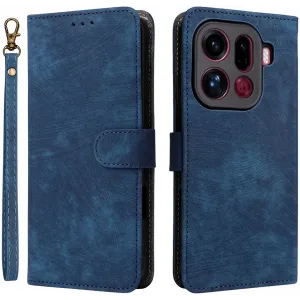 Coque portefeuille Phonesta Vintage Skin pour Oppo Find X9 Pro - Bleu
