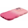 Coque arrière en silicone Phonesta Wavy Gradient pour Apple iPhone 16 - Rose 5