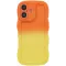 Coque arrière en silicone Phonesta Wavy Gradient pour Apple iPhone 16 Plus - Orange/Jaune
