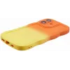 Coque arrière en silicone Phonesta Wavy Gradient pour Apple iPhone 16 Plus - Orange/Jaune 5
