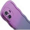 Coque arrière en silicone Phonesta Wavy Gradient pour Apple iPhone 16 Plus - Violet 6
