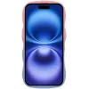 Coque arrière en silicone Phonesta Wavy Gradient pour Apple iPhone 16 Plus - Rose/Bleu 3