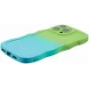 Coque arrière en silicone Phonesta Wavy Gradient pour Apple iPhone 16 Pro - Vert/Bleu 5