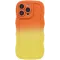Coque arrière en silicone Phonesta Wavy Gradient pour Apple iPhone 16 Pro - Orange/Jaune