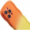 Coque arrière en silicone Phonesta Wavy Gradient pour Apple iPhone 16 Pro - Orange/Jaune 6