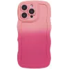 Coque arrière en silicone Phonesta Wavy Gradient pour Apple iPhone 16 Pro - Rose