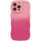 Coque arrière en silicone Phonesta Wavy Gradient pour Apple iPhone 16 Pro - Rose