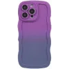 Coque arrière en silicone Phonesta Wavy Gradient pour Apple iPhone 16 Pro Max - Violet