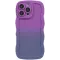 Coque arrière en silicone Phonesta Wavy Gradient pour Apple iPhone 16 Pro Max - Violet