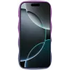 Coque arrière en silicone Phonesta Wavy Gradient pour Apple iPhone 16 Pro Max - Violet 3
