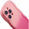 Coque arrière en silicone Phonesta Wavy Gradient pour Apple iPhone 16 Pro Max - Rose 6