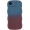 Coque arrière en silicone Phonesta Wavy Gradient pour Apple iPhone 17e/16e - Bleu foncé/Violet foncé