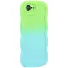 Coque arrière en silicone Phonesta Wavy Gradient pour Apple iPhone 17e/16e - Vert/Bleu 2