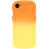 Coque arrière en silicone Phonesta Wavy Gradient pour Apple iPhone 17e/16e - Orange/Jaune