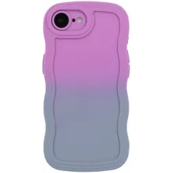 Coque arrière en silicone Phonesta Wavy Gradient pour Apple iPhone 17e/16e - Violet