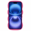 Coque arrière en silicone Phonesta Wavy pour Apple iPhone 16 Plus - Hot Pink 3