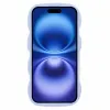 Coque arrière en silicone Phonesta Wavy pour Apple iPhone 16 Plus - Violet 3