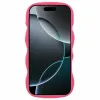 Coque arrière en silicone Phonesta Wavy pour Apple iPhone 16 Pro - Hot Pink 3