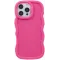 Coque arrière en silicone Phonesta Wavy pour Apple iPhone 16 Pro Max - Hot Pink