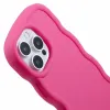 Coque arrière en silicone Phonesta Wavy pour Apple iPhone 16 Pro Max - Hot Pink 6