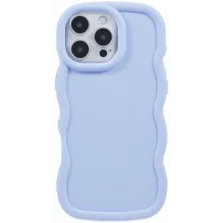Coque arrière en silicone Phonesta Wavy pour Apple iPhone 16 Pro Max - Violet