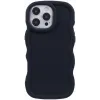 Coque arrière en silicone Phonesta Wavy pour Apple iPhone 16 Pro Max - Noir