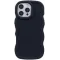Coque arrière en silicone Phonesta Wavy pour Apple iPhone 16 Pro Max - Noir