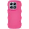Coque arrière en silicone Phonesta Wavy pour Xiaomi 14T - Hot Pink