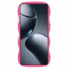 Coque arrière en silicone Phonesta Wavy pour Xiaomi 14T - Hot Pink 2