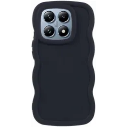 Coque arrière en silicone Phonesta Wavy pour Xiaomi 14T - Noir
