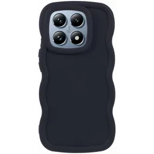 Coque arrière en silicone Phonesta Wavy pour Xiaomi 14T - Noir