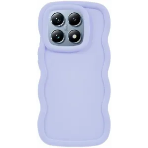 Coque arrière en silicone Phonesta Wavy pour Xiaomi 14T Pro - Violet