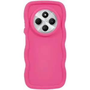 Coque arrière en silicone Phonesta Wavy pour Xiaomi Redmi 14C / Xiaomi Poco C75 - Hot Pink