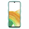 Coque arrière en silicone Phonesta Wavy pour Samsung Galaxy A16 - Vert menthe 2