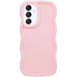 Coque arrière en silicone Phonesta Wavy pour Samsung Galaxy A16 - Rose