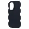 Coque arrière en silicone Phonesta Wavy pour Samsung Galaxy A16 - Noir 3