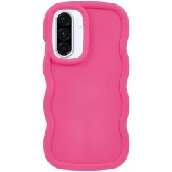 Coque arrière en silicone Phonesta Wavy pour Samsung Galaxy A36/A56 - Hot Pink