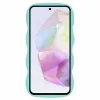 Coque arrière en silicone Phonesta Wavy pour Samsung Galaxy A36/A56 - Vert menthe 1
