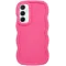 Coque arrière en silicone Phonesta Wavy pour Samsung Galaxy S24 FE - Hot Pink