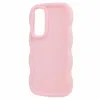 Coque arrière en silicone Phonesta Wavy pour Samsung Galaxy S25/S24 - Rose 3
