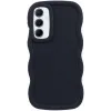 Coque arrière en silicone Phonesta Wavy pour Samsung Galaxy S25/S24 - Noir