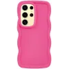 Coque arrière en silicone Phonesta Wavy pour Samsung Galaxy S25 Ultra - Hot Pink
